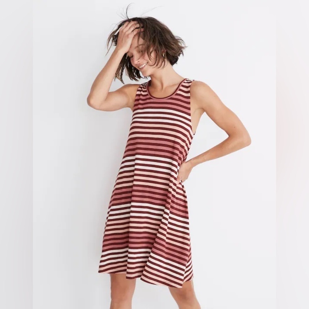 Madewell Highpoint Tank Dress in Sulley Stripe Small